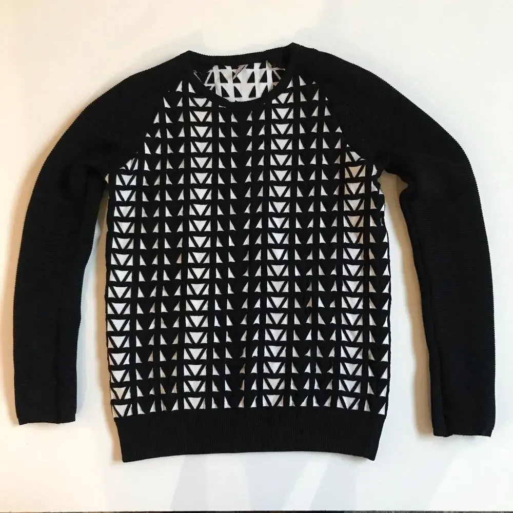Faith Connexion Paris Geometric Jacquard Sweater Small Saks Fifth Avenue Luxury